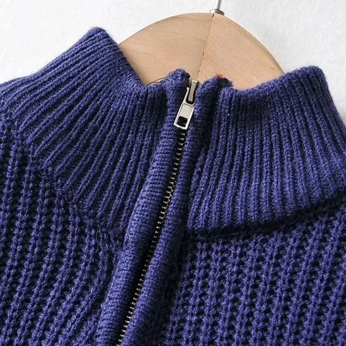 TAVIMART  -  Vintage Solid Knitted Sweater Women Autumn Half Zipper Turtleneck Long Sleeve Sweaters Top Femme Simple Casual Knit Jumper