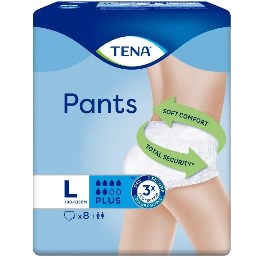 Tena Pants Plus Large Incontinence pants x 8