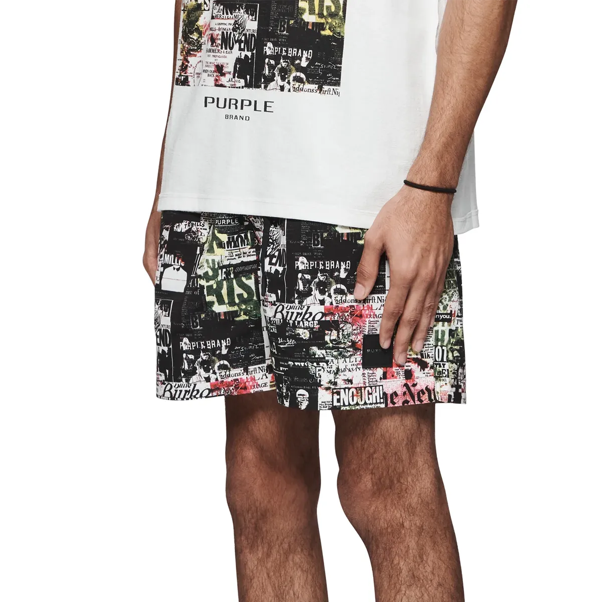 The News All Round Shorts (Black) - P504-PNBB324