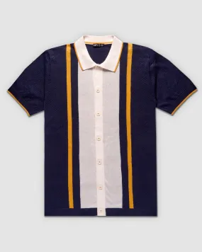 The Varsity Knit Short Sleeve Shirt - Navy