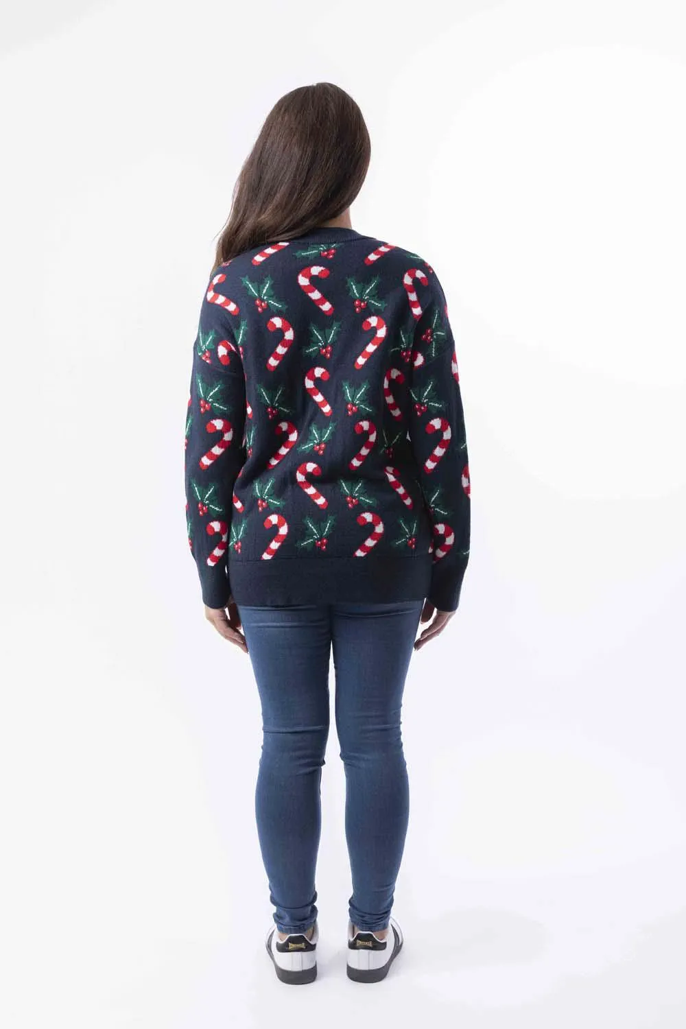 Thick Knit Relaxed Fit Christmas Berry Jumper