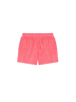 Towelling Shorts—lotus pink