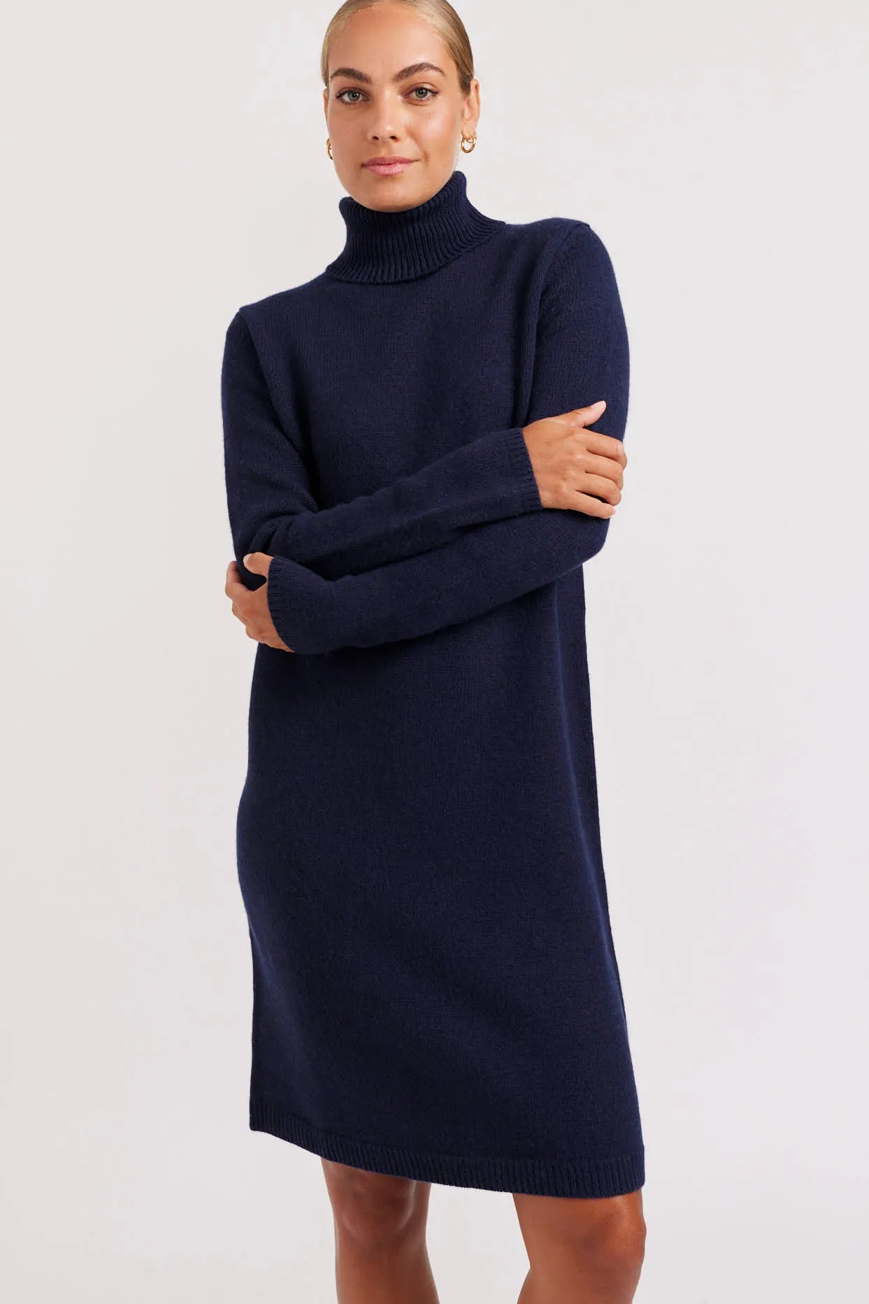 Velma Polo Dress in Goodnight Navy