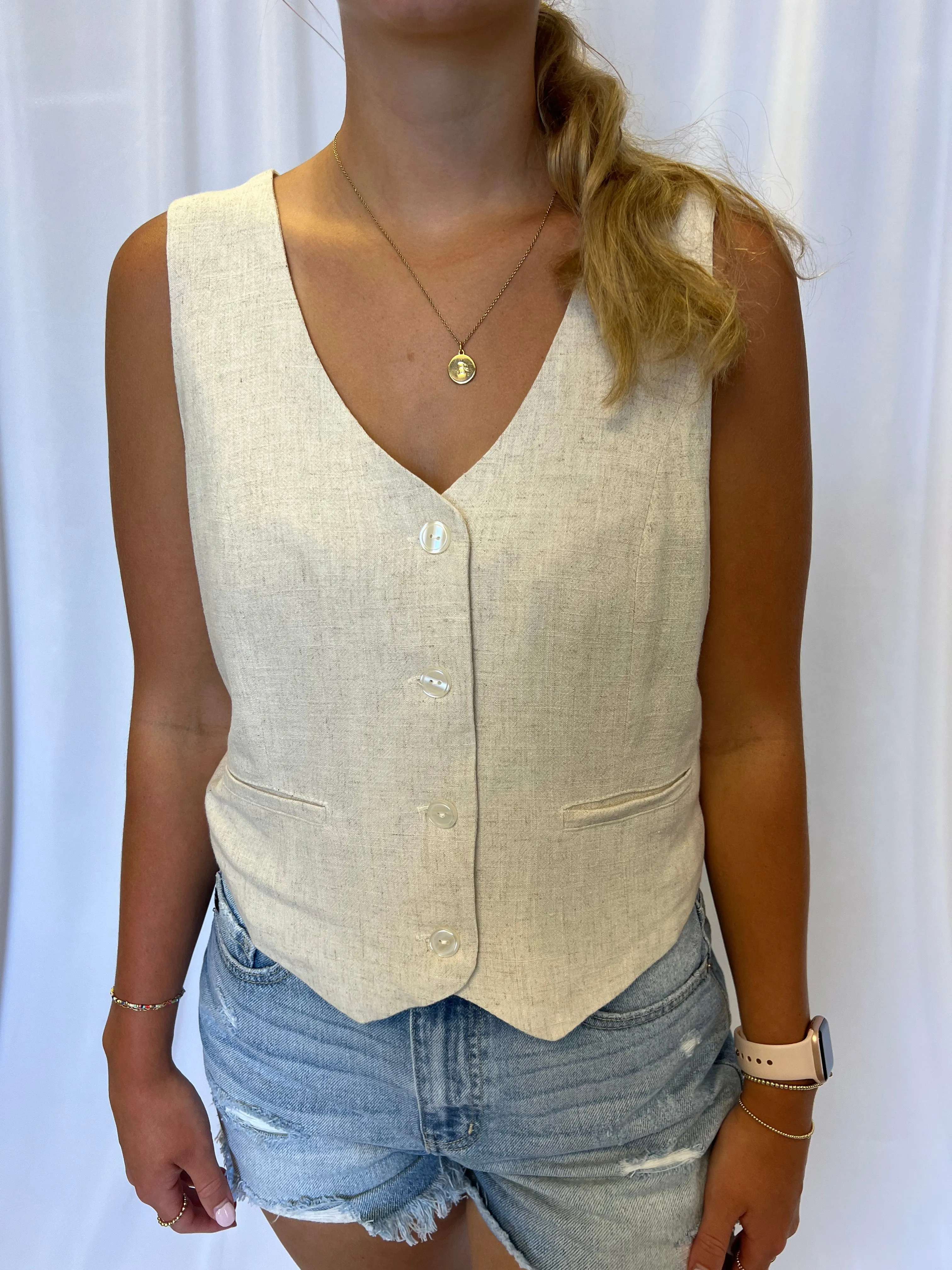 Vested Interest Vest - Natural