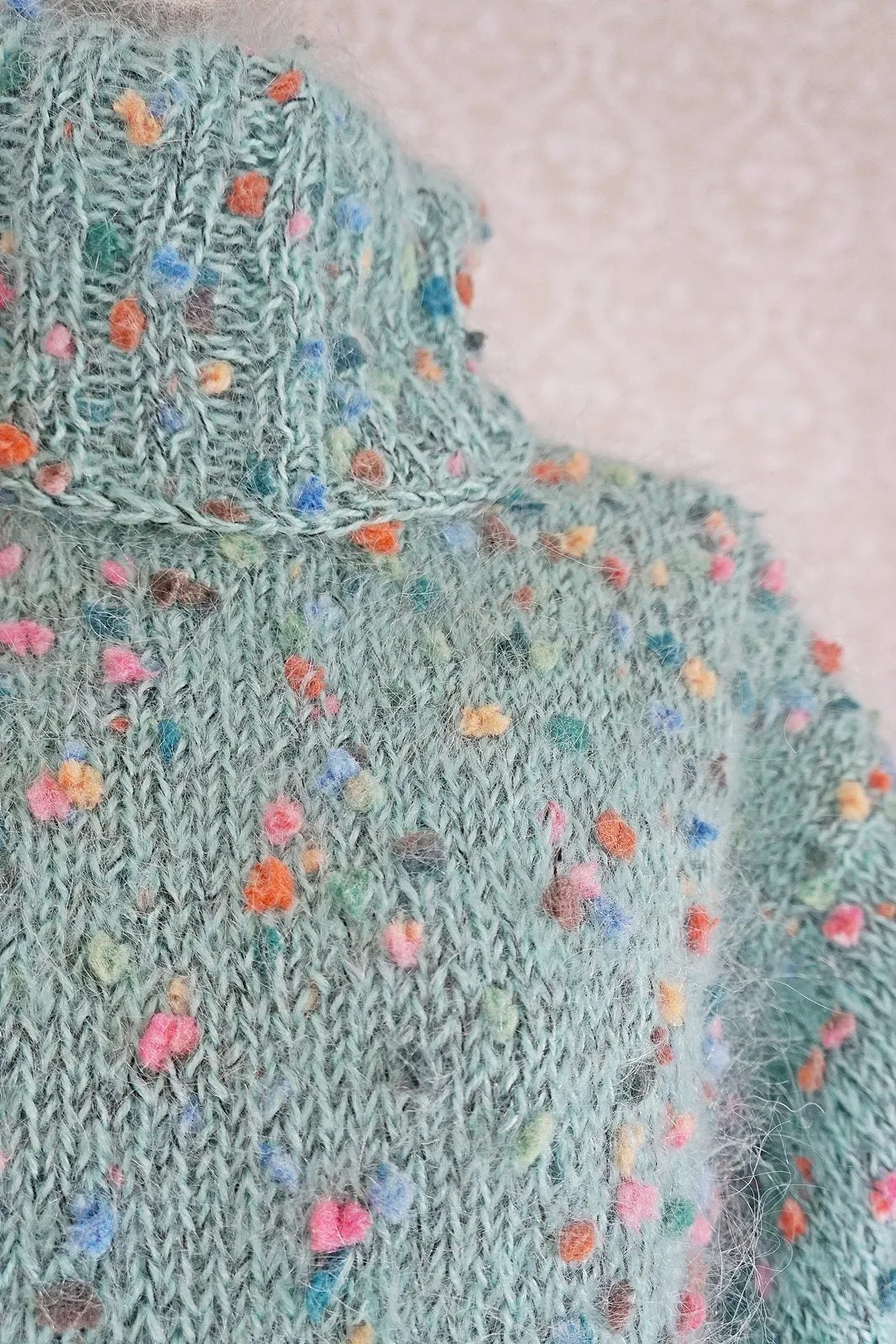 Vintage Handmade Mohair Confetti Sweater