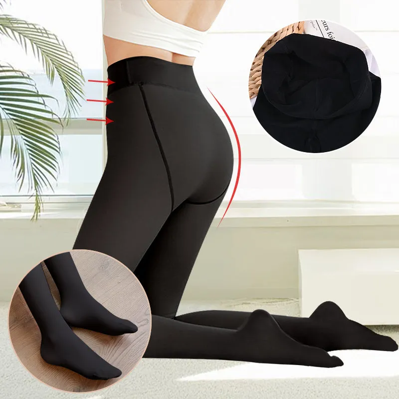 Winter Thermal Leggings Women Slim Translucent Pantyhose Stockings Thin Translucent Pants Sexy Elastic Thick Pantyhose