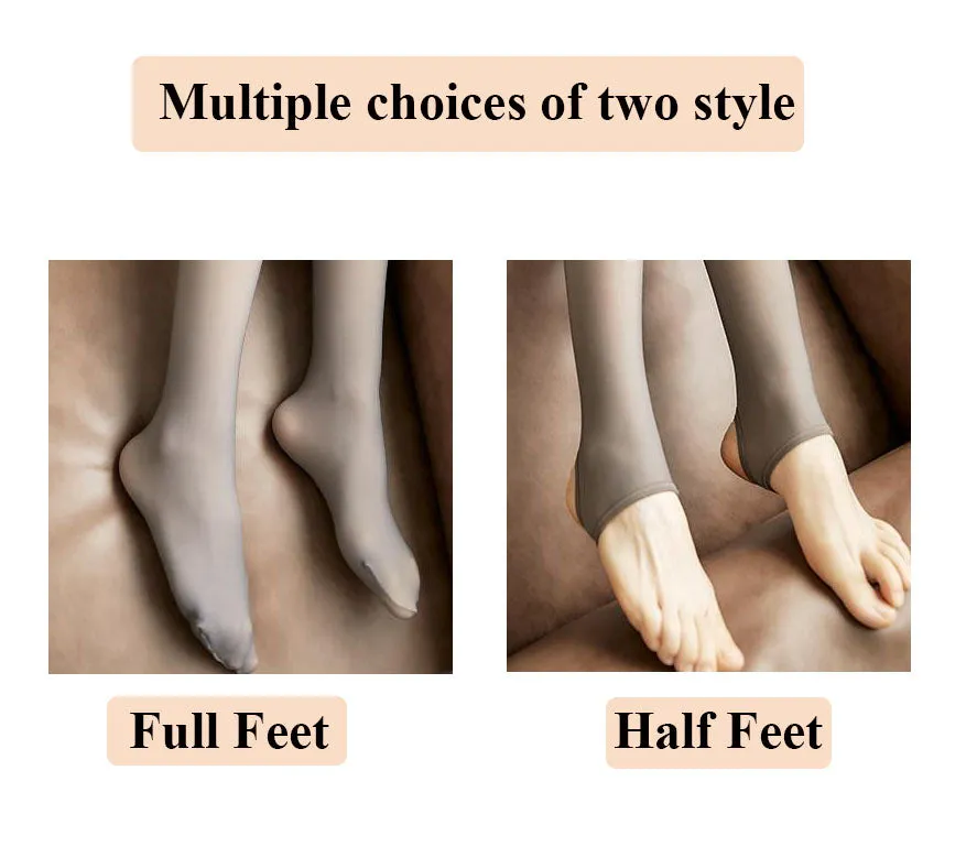 Winter Thermal Leggings Women Slim Translucent Pantyhose Stockings Thin Translucent Pants Sexy Elastic Thick Pantyhose