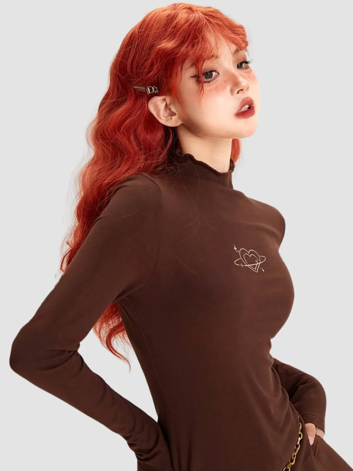 WLS Half Turtleneck Long Sleeve Top