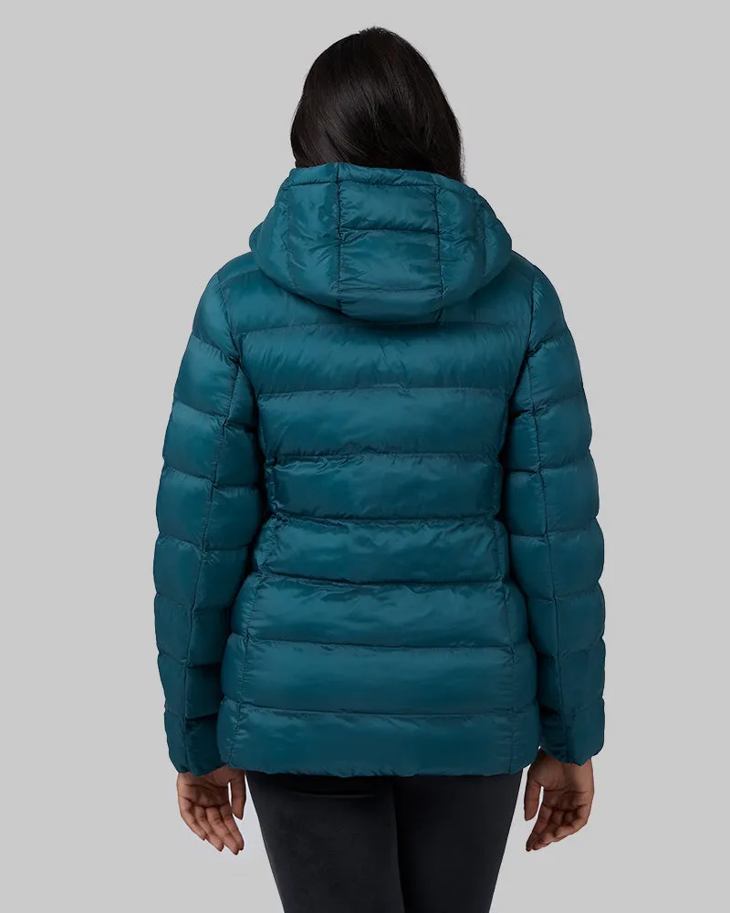 WOMEN'S LIGHTWEIGHT POLY-FILL PACKABLE HOODED JACKET