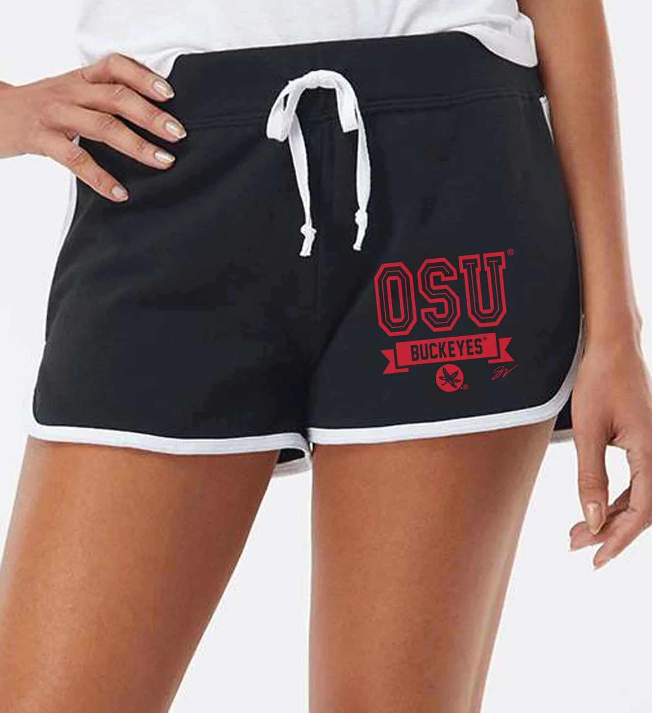 Womens OSU Outline Black Shorts