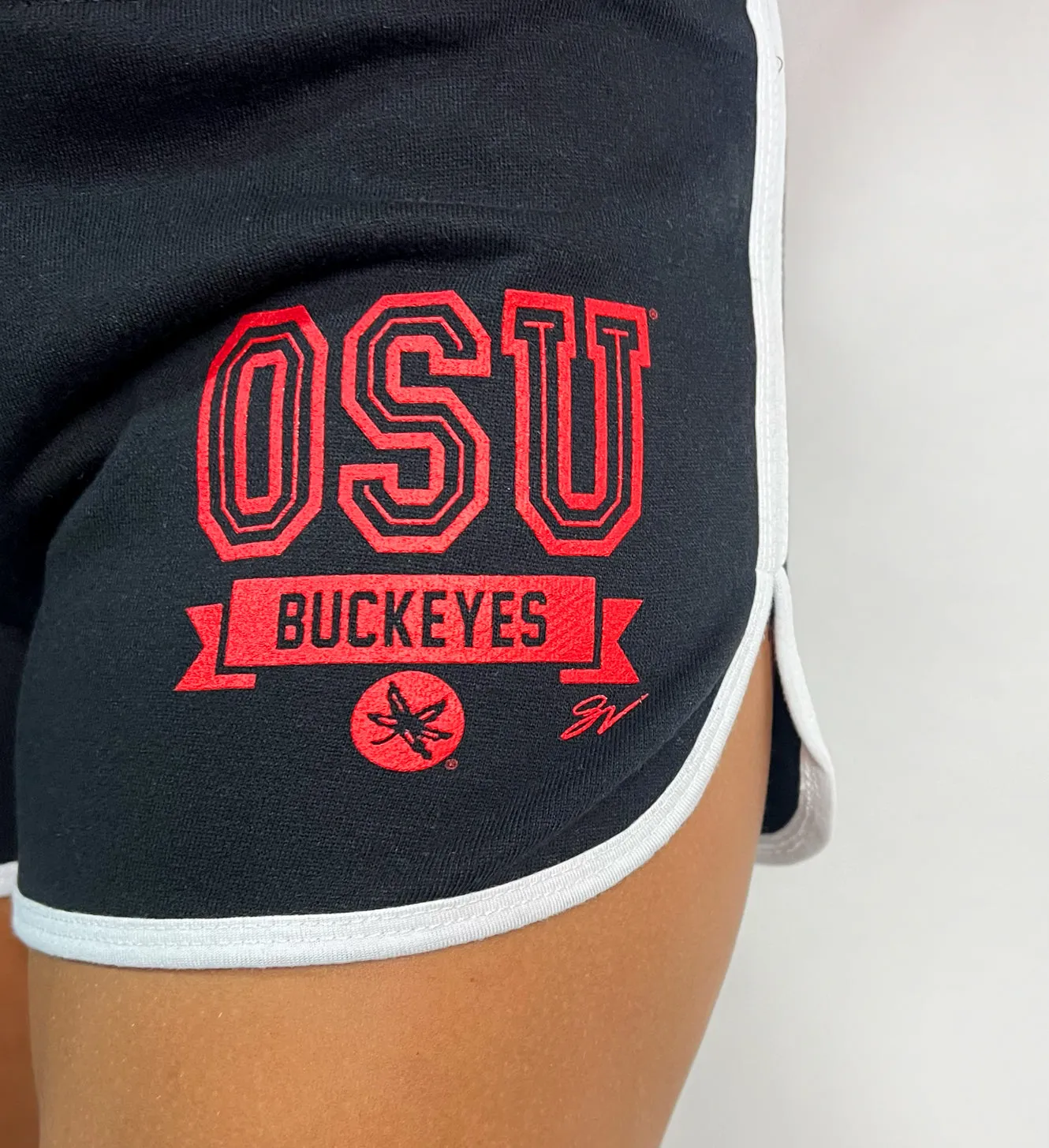 Womens OSU Outline Black Shorts