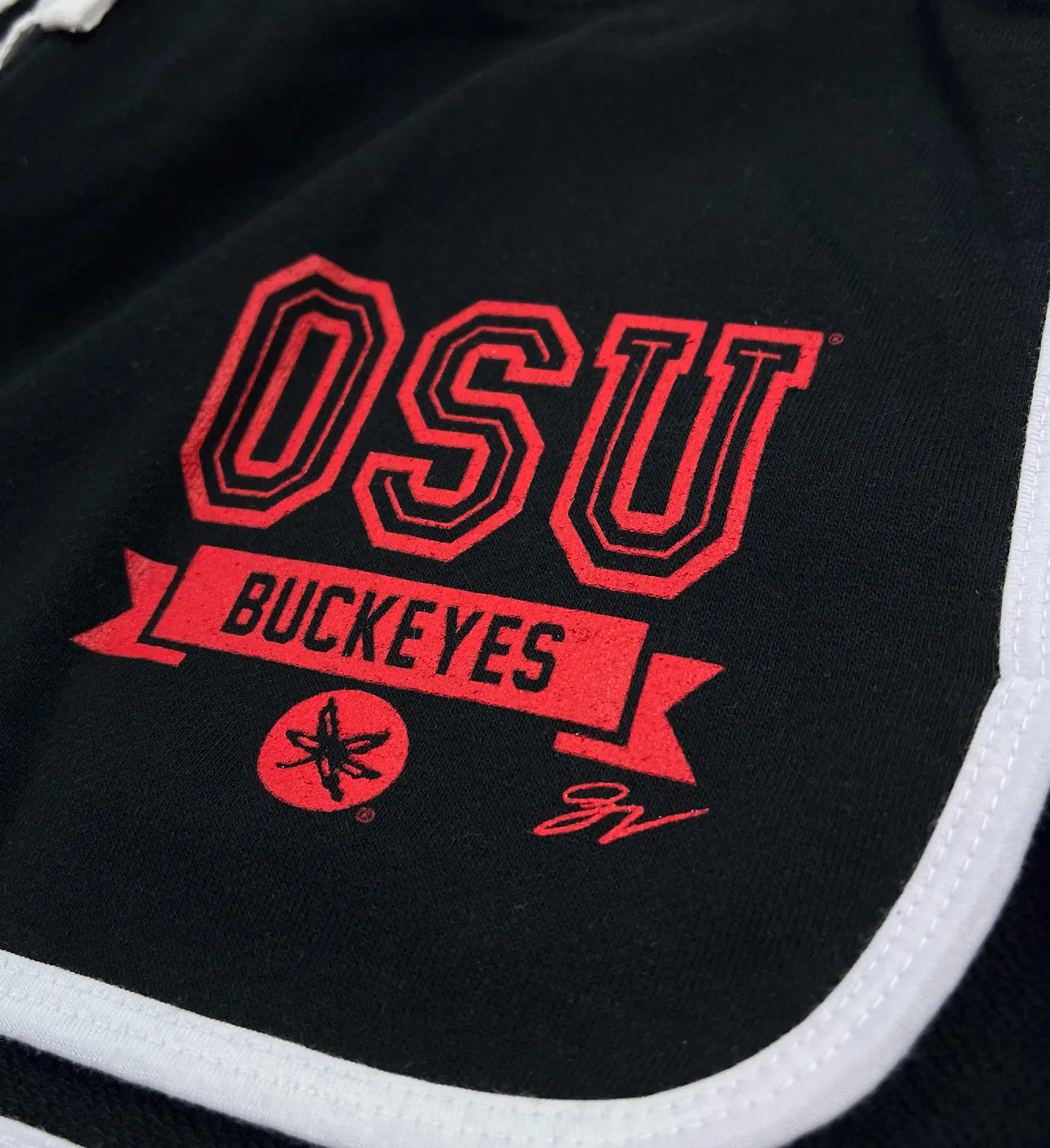 Womens OSU Outline Black Shorts