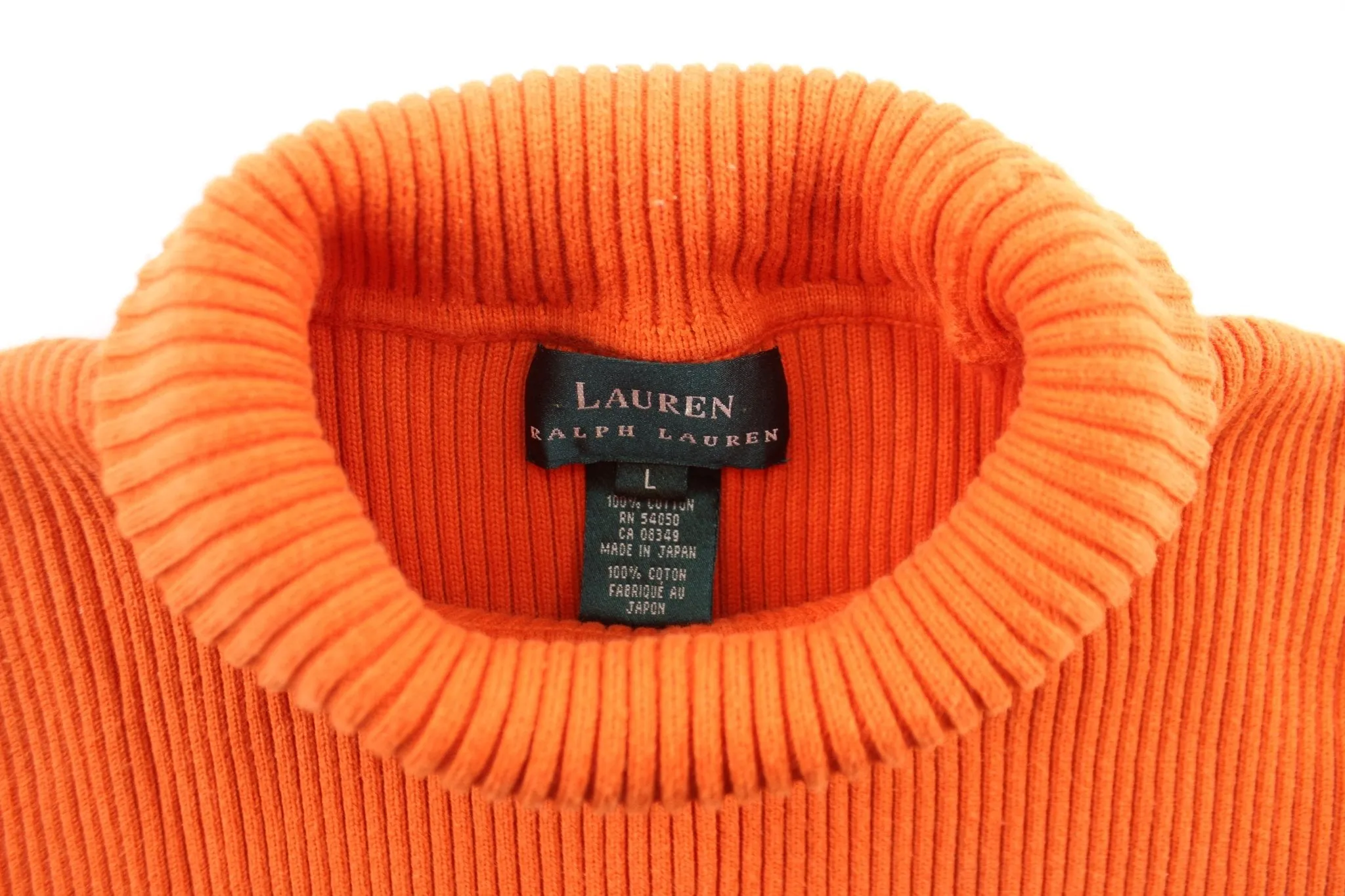 Women's Ralph Lauren Orange Turtleneck Sweater