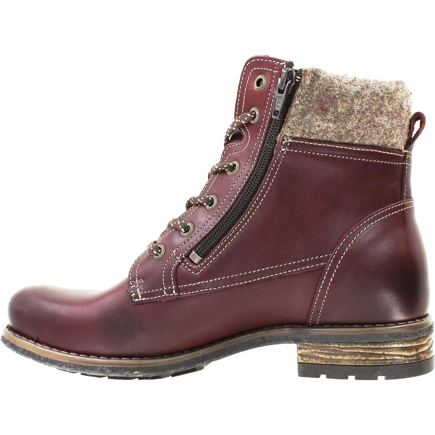 Women's Taos Cutie Deep Red Leather