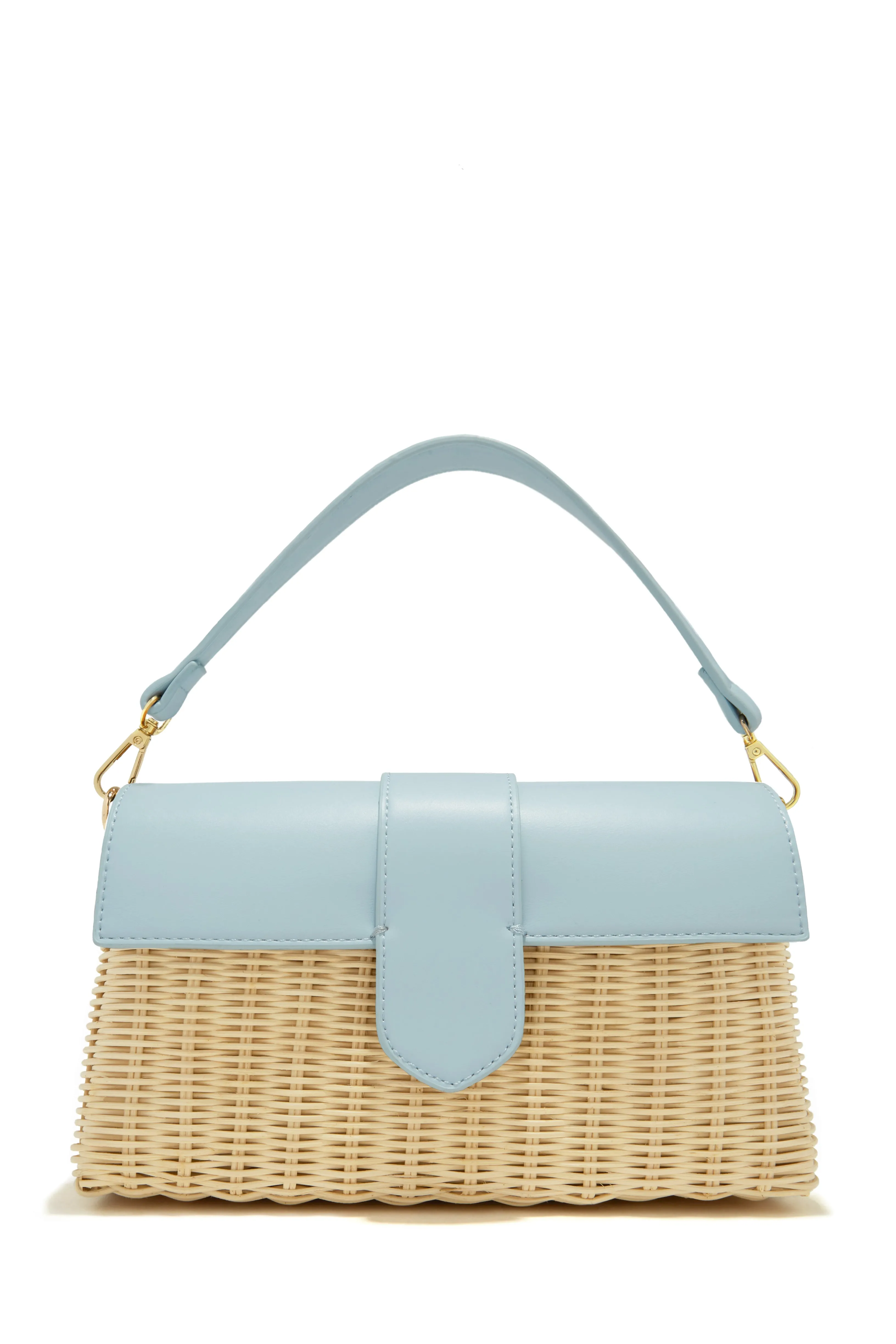 Ysabel Woven Straw Crossbody Bag - White