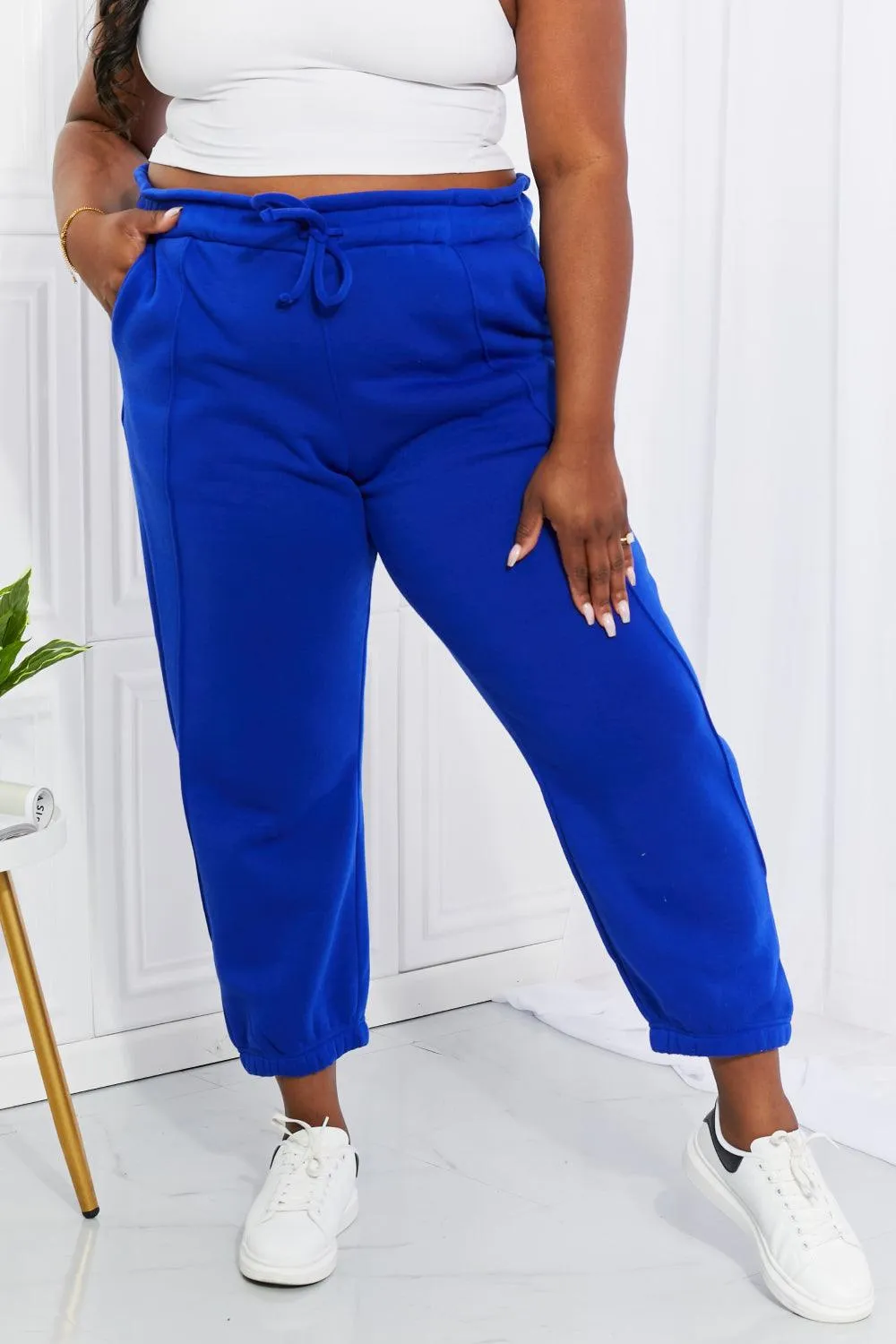 Zenana Full Size Can't Stop Me Waist Joggers